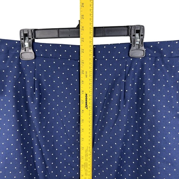 Liz Claiborne Career NWT Womens 14 /L Navy Polka Dot Blazer Skirt Set Power Suit - Picture 12 of 16